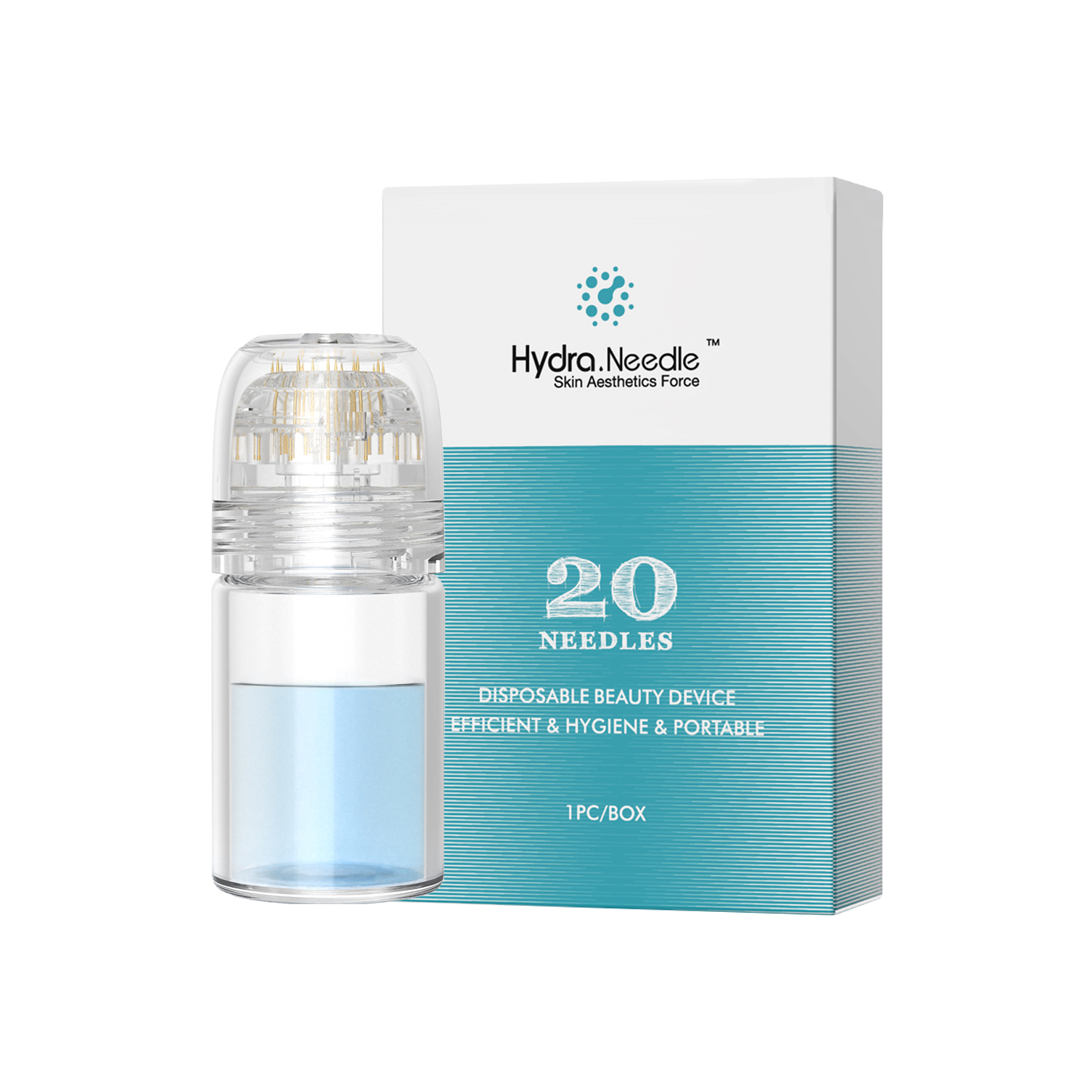 Hydra Needle 20 Pins Titanium Microneedling Derma Stamp 0.25mm/0.5mm/1.0mm/1.5mm